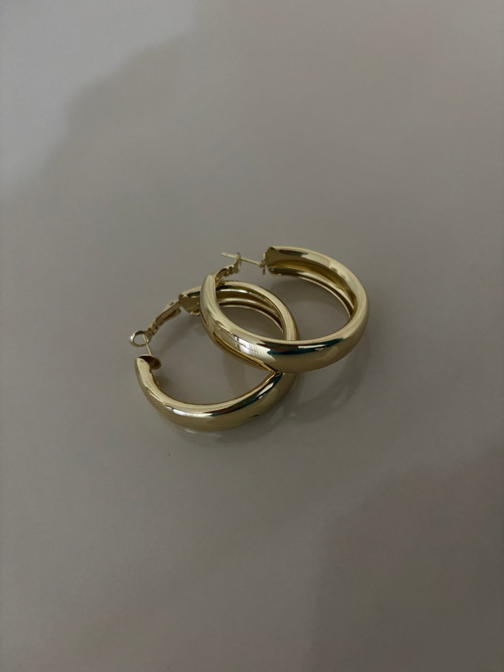 Gold Kalın Halkalı Küpe