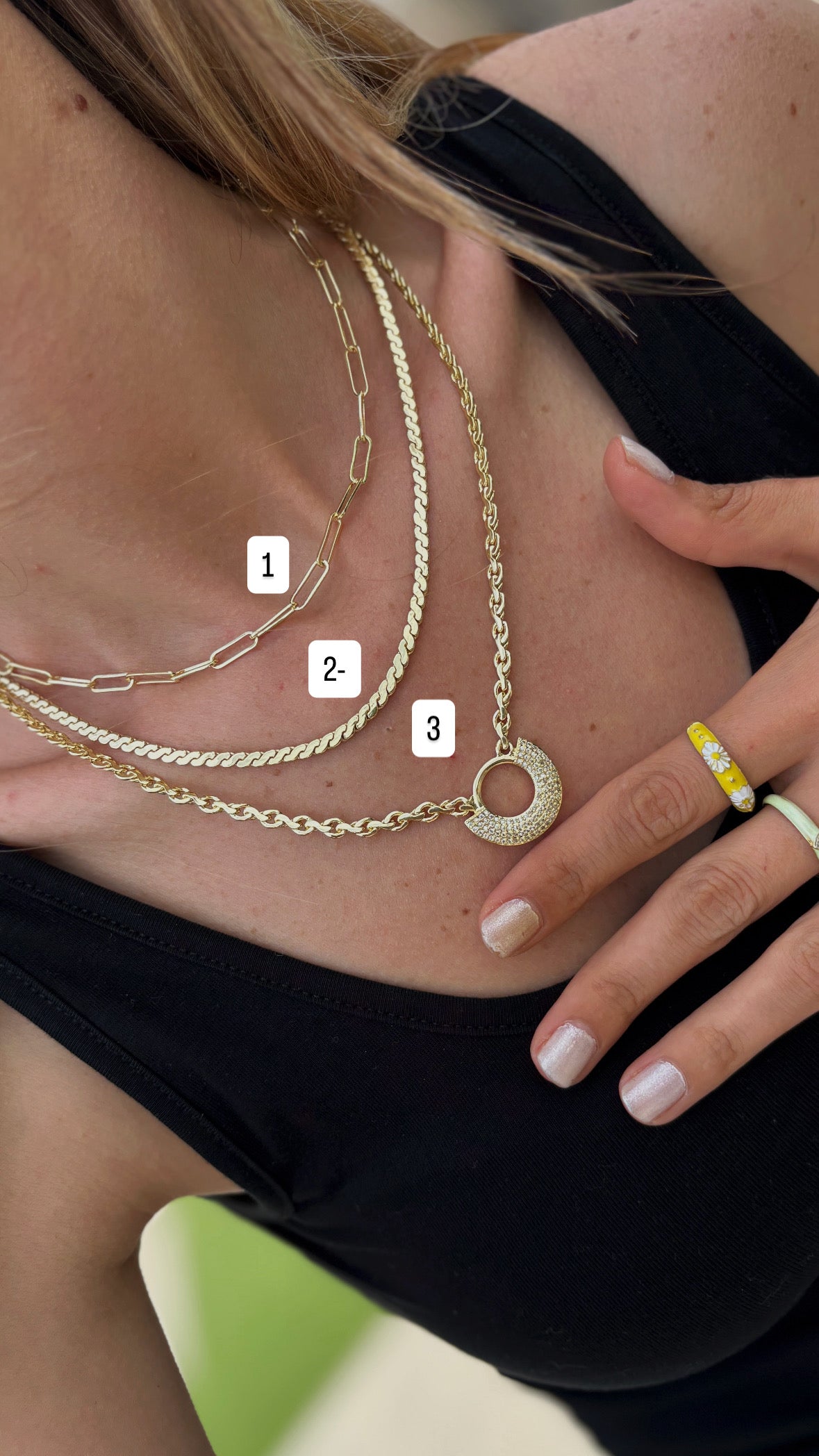 2Numara Gold Link Zincir (CM)
