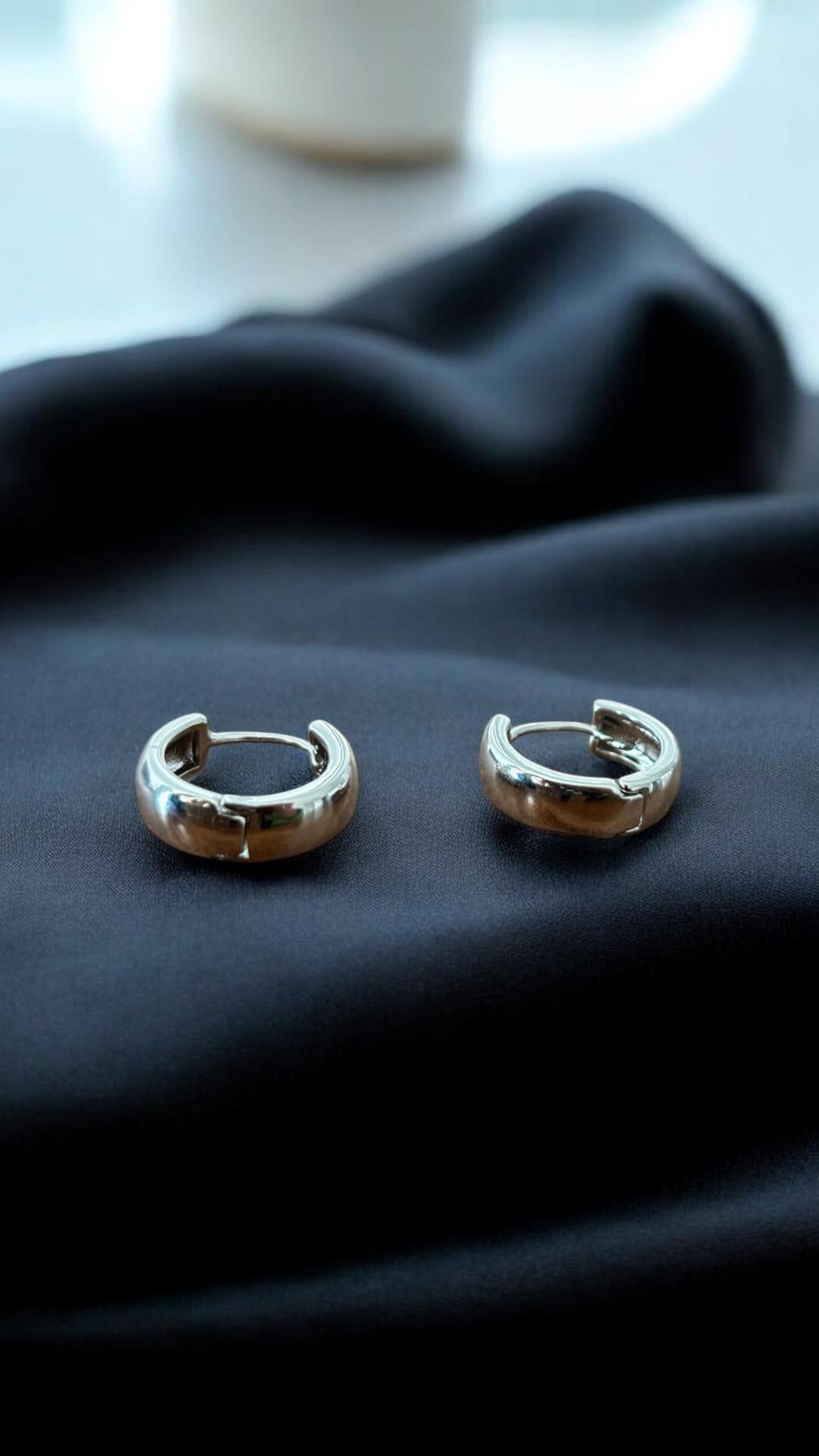 Silver Renk Mini Halka Küpe