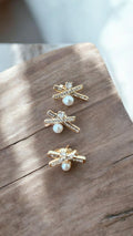 İnci Işıltısı 3'lü Çelik Küpe