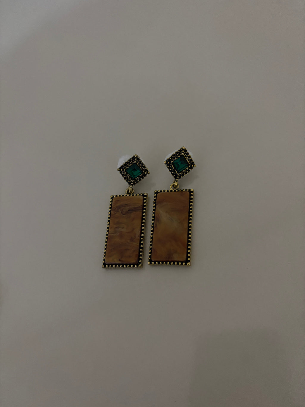 Vintage Zümrüt Küpe