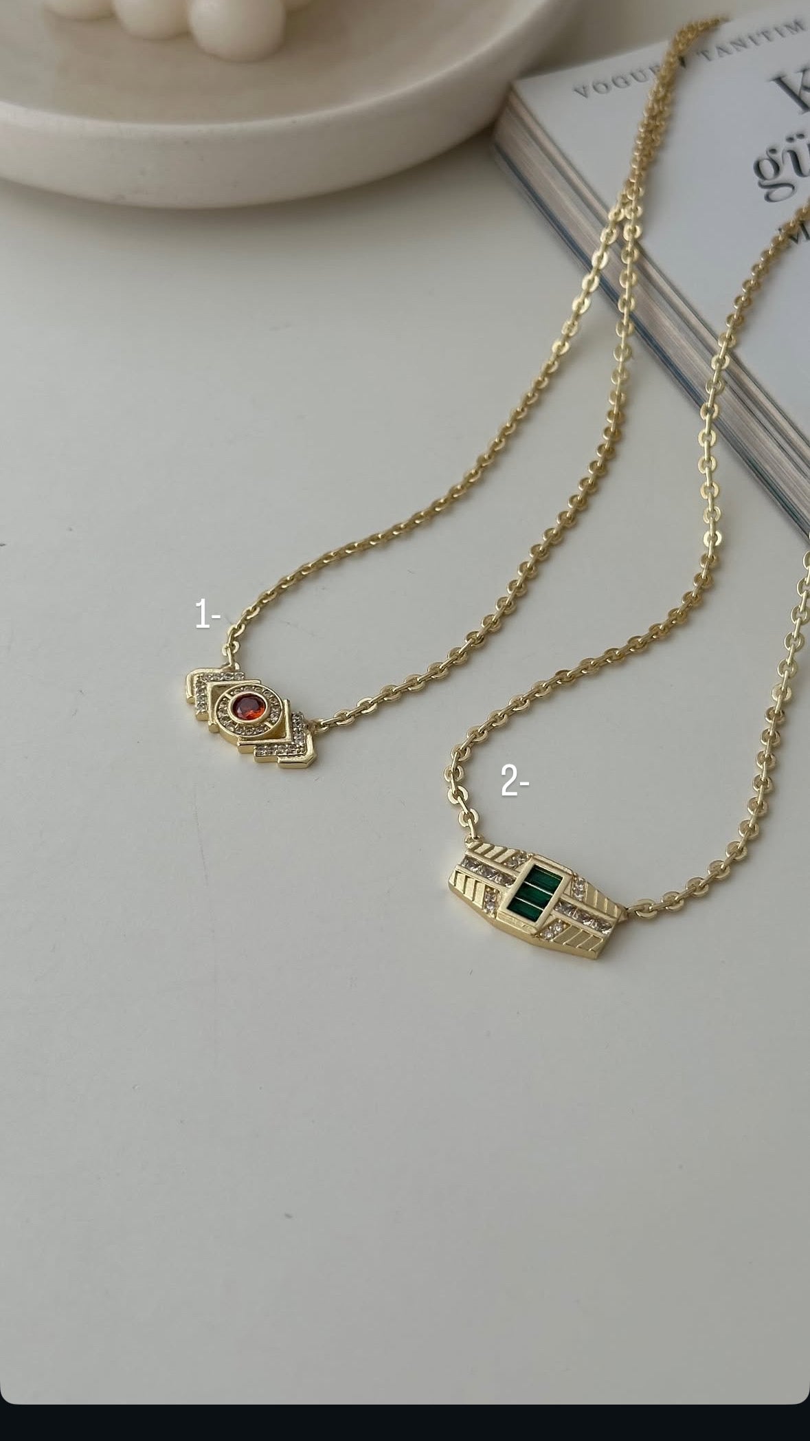 Art Deco Aura Kolye(Ön Sipariş)