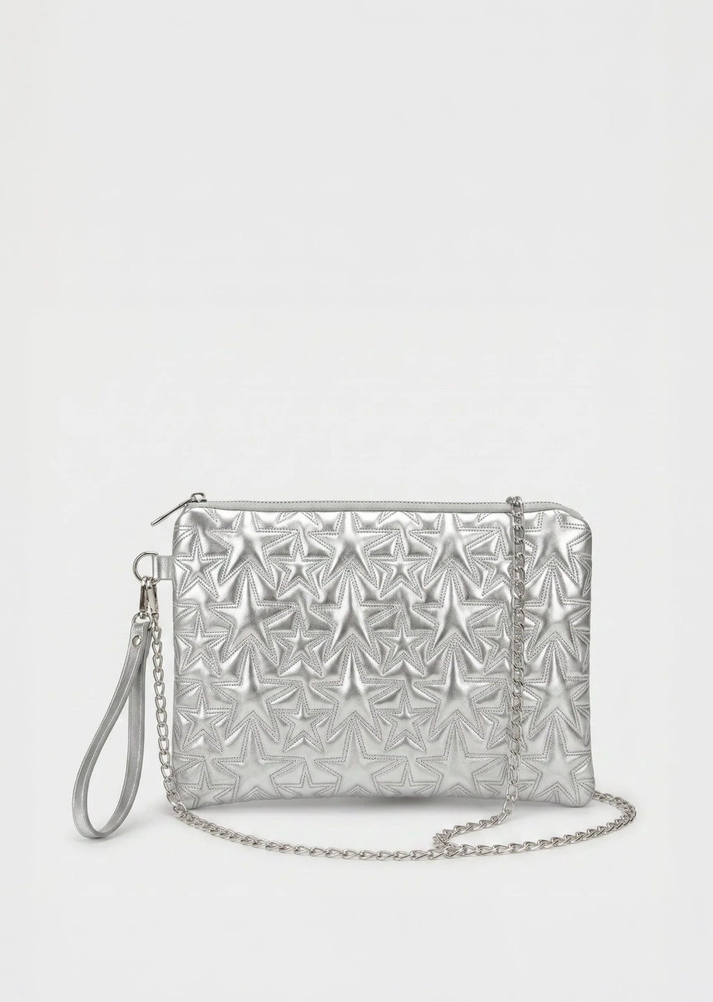 Yıldız Nakışlı Çapraz ve Clutch Çanta