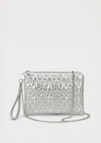 Yıldız Nakışlı Çapraz ve Clutch Çanta