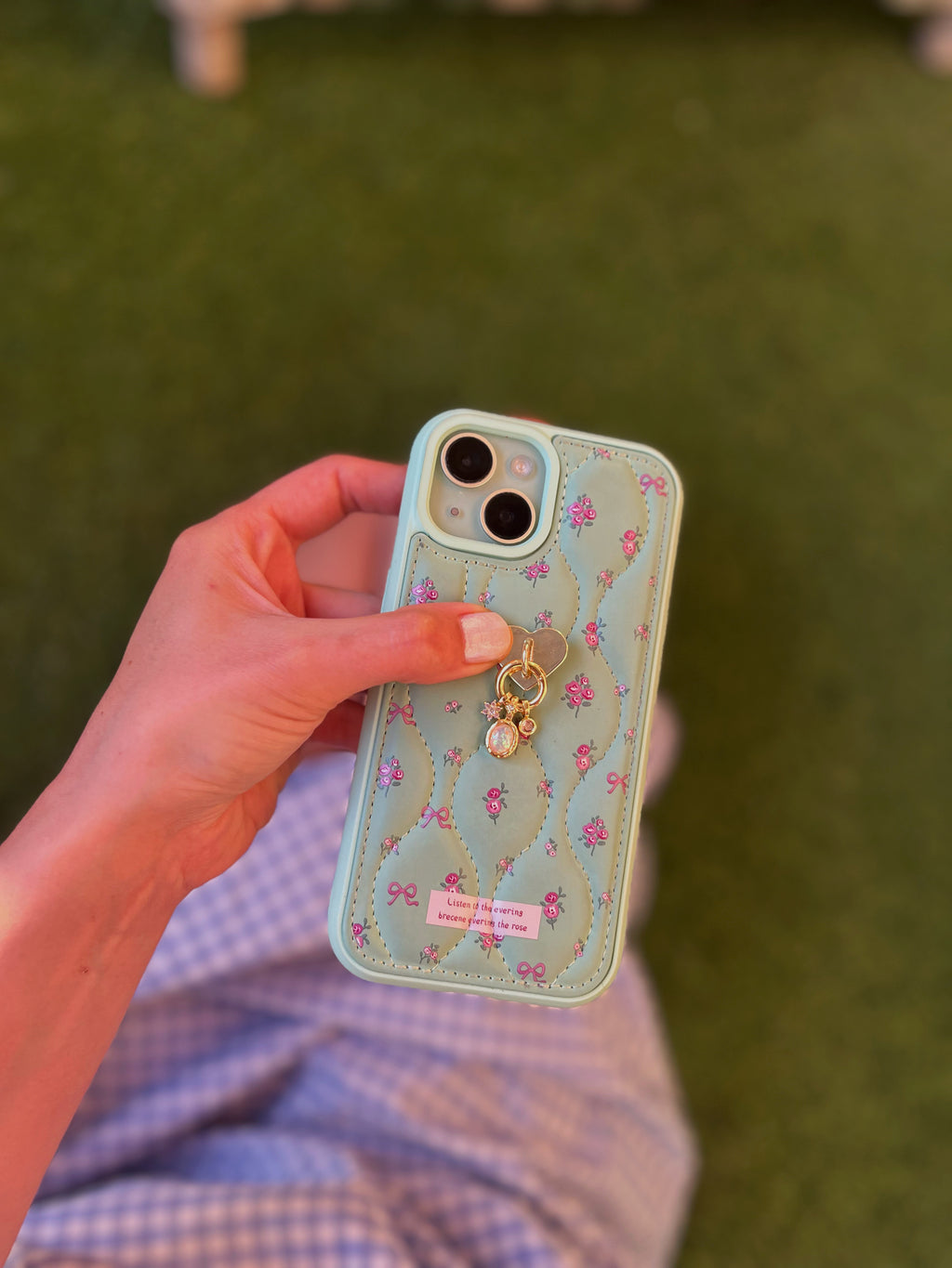Göz Alıcı Opal Taşlı Telefon Charm'ı