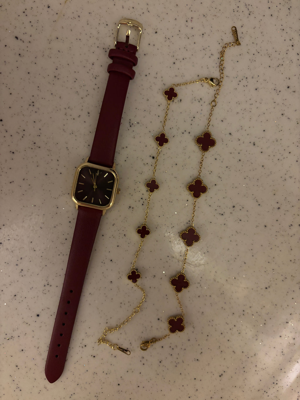 Modern Vintage Bordo Saat