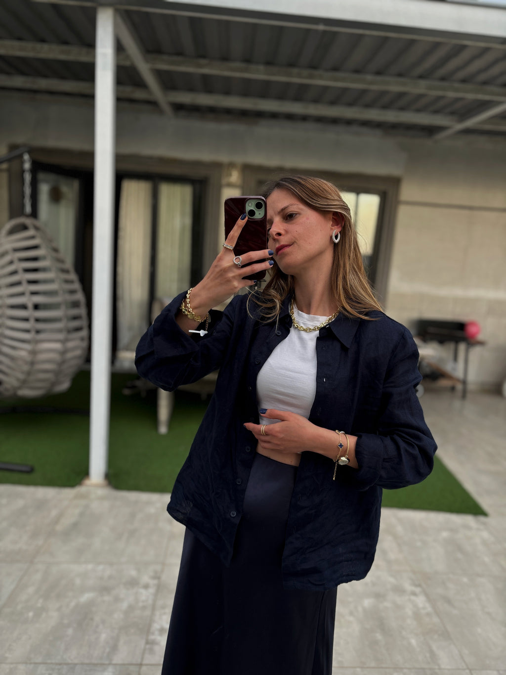 Tam Tur Zirkon Taşlı Oval Küpe