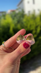 Sedefli Rose Küpe